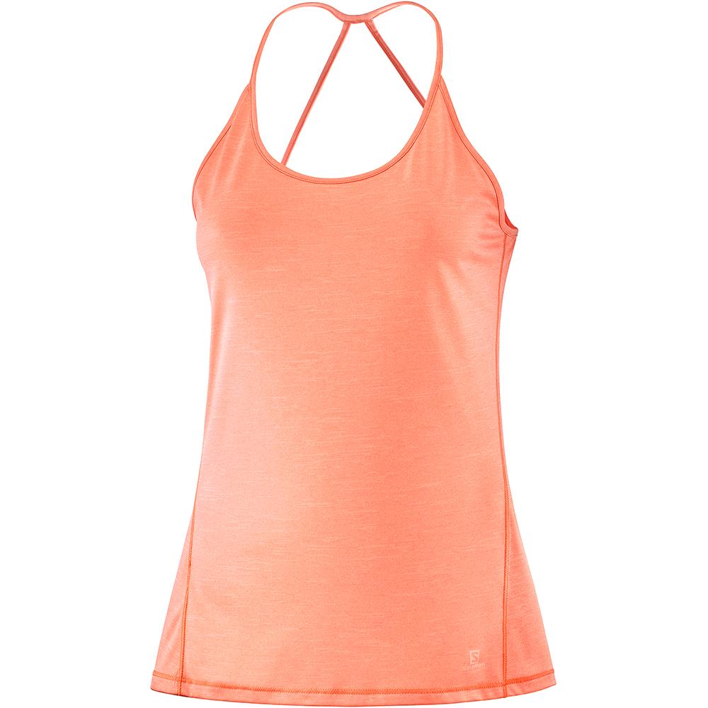 Camiseta Sin Mangas Salomon Mujer Coral - Salomon Argentina COMET W,189645-RWP